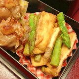 アスパラと薄揚げのバター醤油